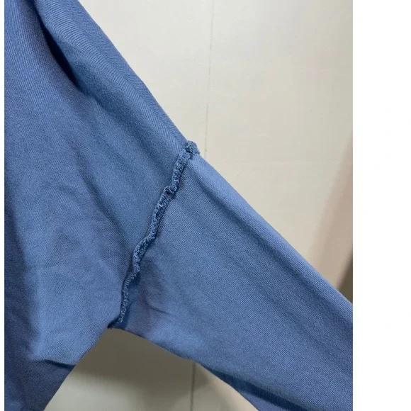 Aerie Blue Twist Back Long Sleeve Cropped Sweatshirt Women's‎ Size Small - Picture 7 of 9